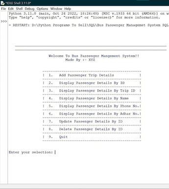 Bus Passenger Management System