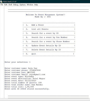 Event Management System