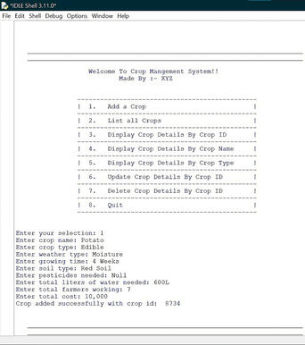 Crop Management System